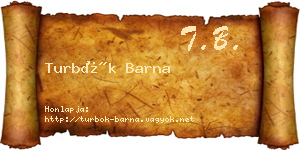 Turbók Barna névjegykártya